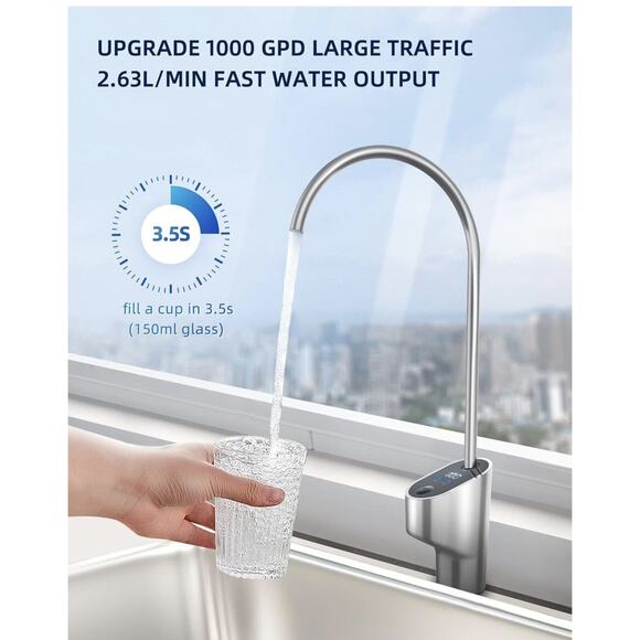 Reverse Osmosis Water Filter System- 1000GPD Water Purifier, 3:1 Pure to Drain - Picture 6 of 6